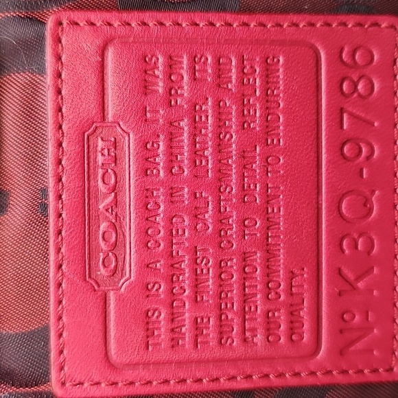 Coach 2003 VINTAGE Small Gallery Tote Wine Signature C Lining - Picture 12 of 17